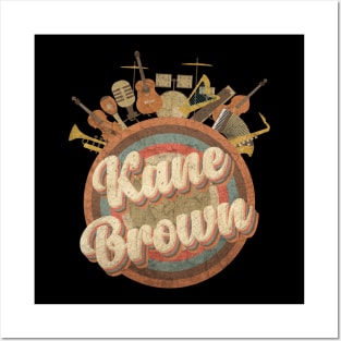 Music Tour Vintage Retro // Kane Allen Brown Posters and Art